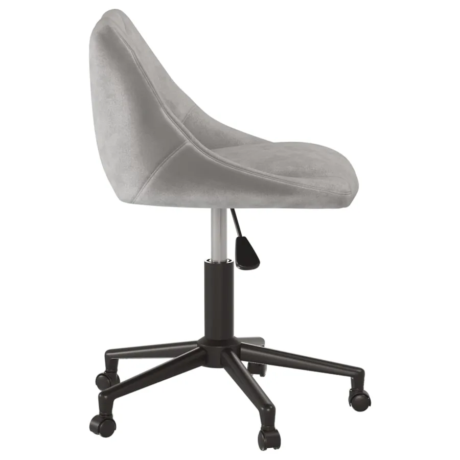 Chaise pivotante de salle à manger Gris clair Velours - 3