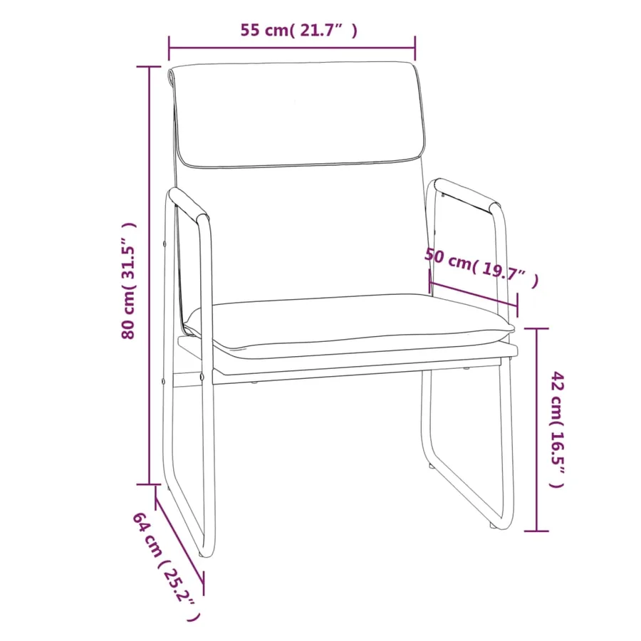 Chaise longue Cappuccino 55x64x80 cm Similicuir - 8