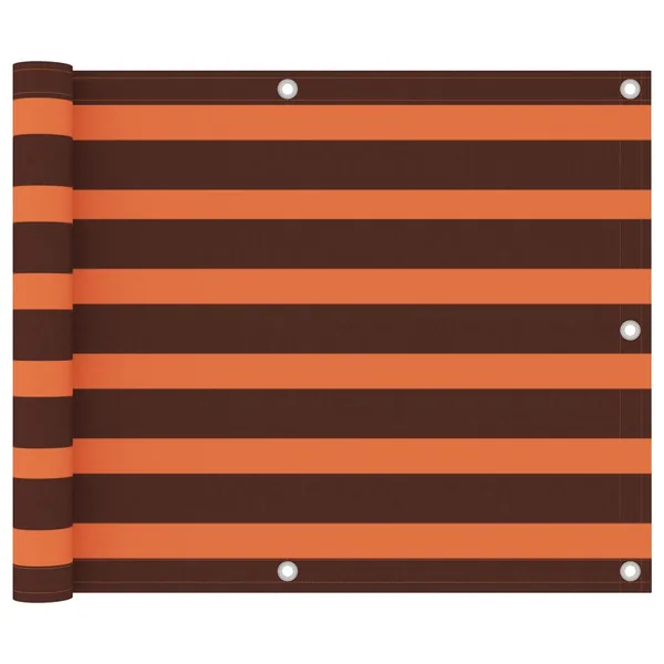 Écran de balcon Orange et marron 75x300 cm Tissu Oxford
