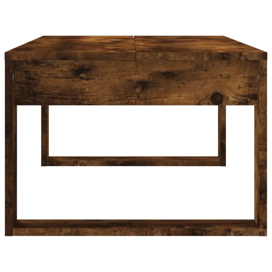 Table basse chêne fumé 102x50x35 cm bois d'ingénierie - 5