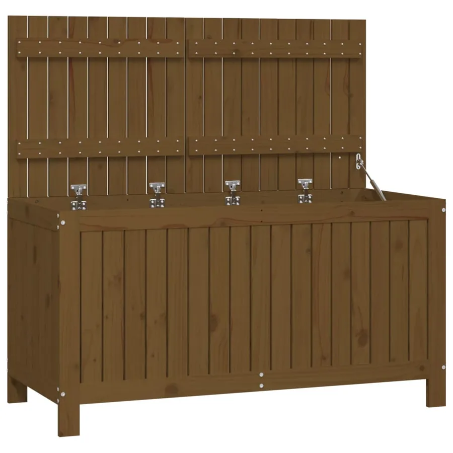 Boîte de rangement de jardin Marron miel 121x55x64 cm Bois pin - 2