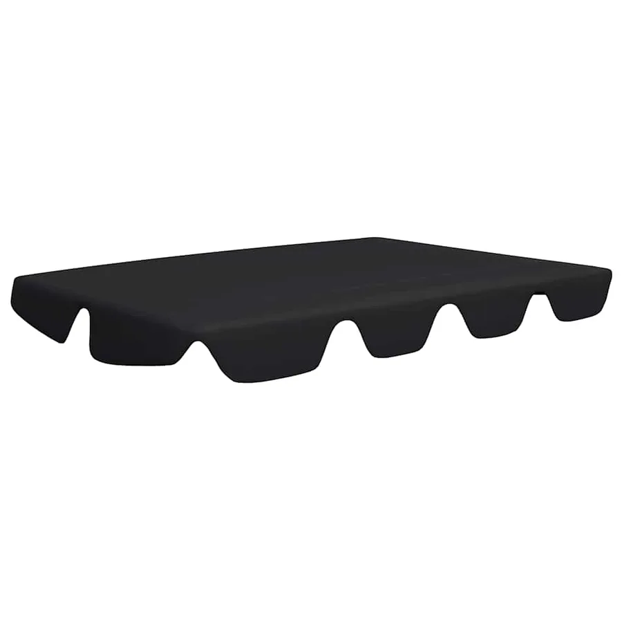Toit de rechange de balançoire noir 188/168x145/110 cm - 2