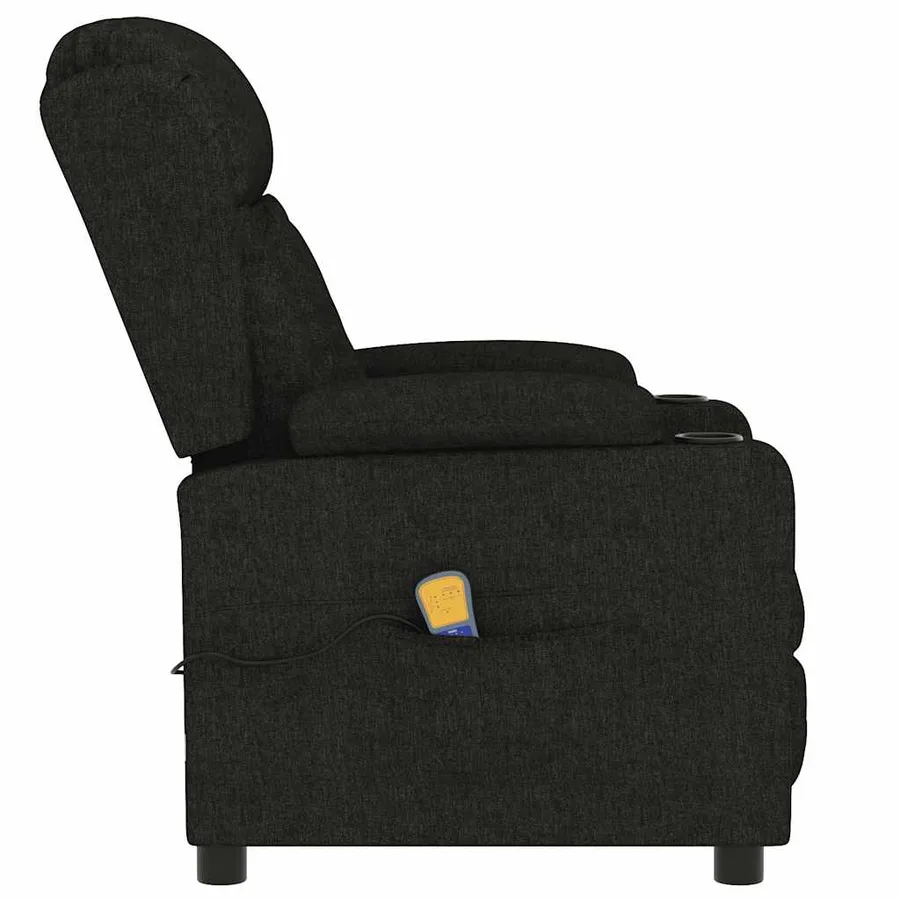 Fauteuil de massage Noir Tissu - 4