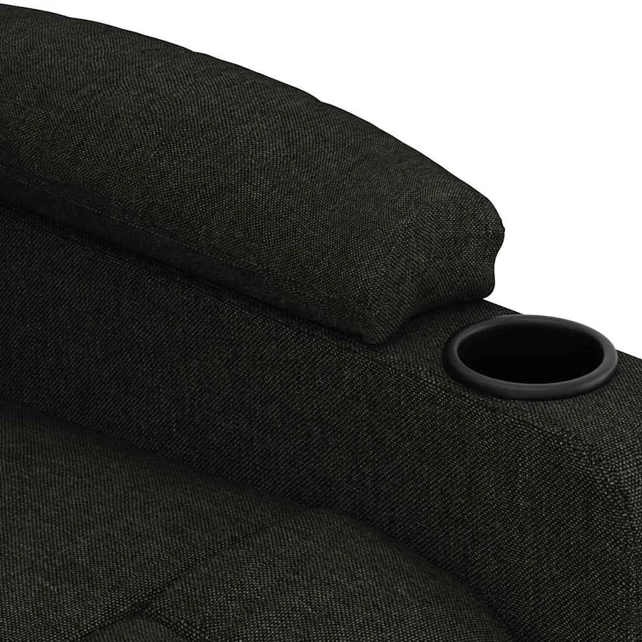 Fauteuil de massage Noir Tissu - 8