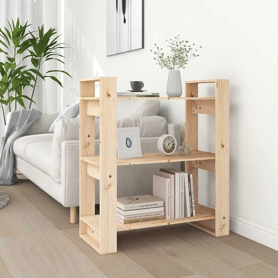 Bibliothèque/Séparateur de pièce 80x35x91 cm Bois massif Pin
