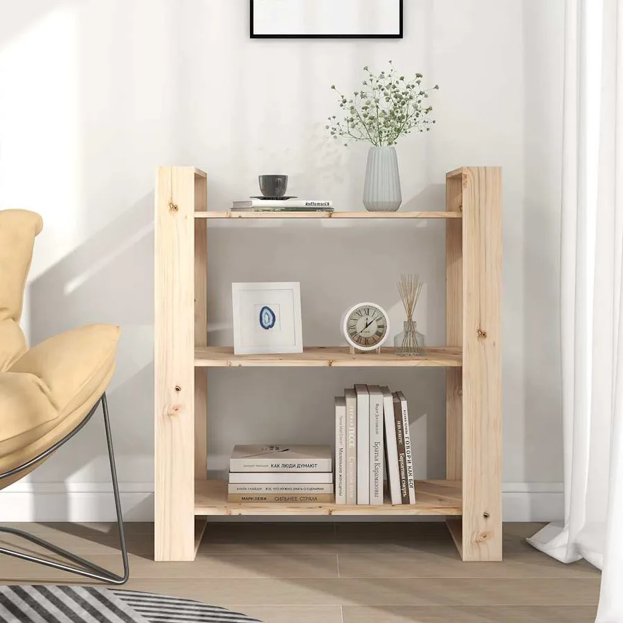 Bibliothèque/Séparateur de pièce 80x35x91 cm Bois massif Pin - 3