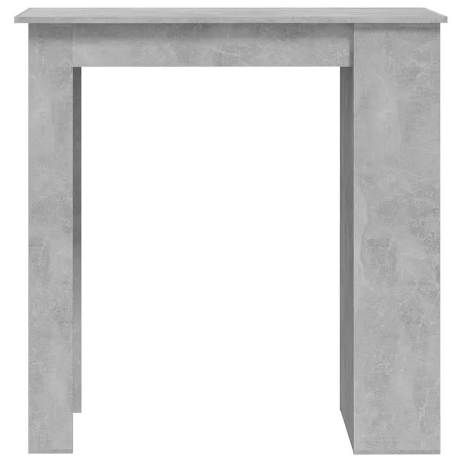 Table de bar à étagère de rangement Gris béton 102x50x103,5 cm - 5