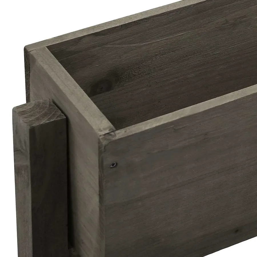 Jardinière pliable de jardin Gris 60x14x75 cm Bois de sapin - 4