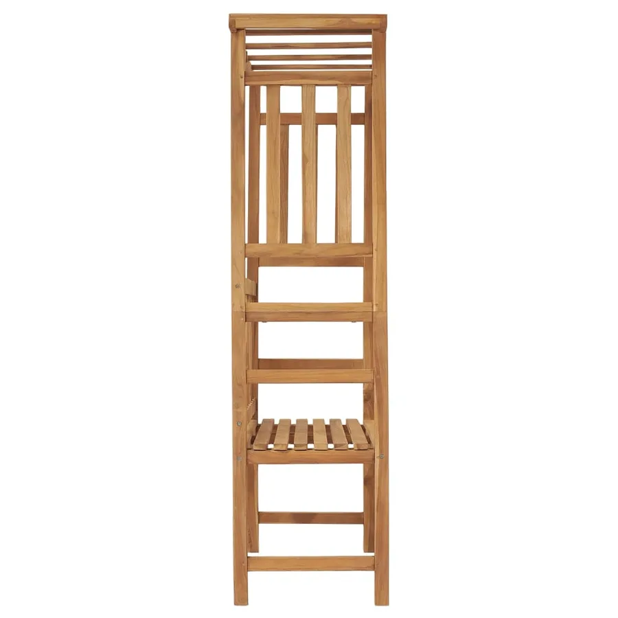 Banc de jardin avec pergola 115 cm bois de teck solide - 3