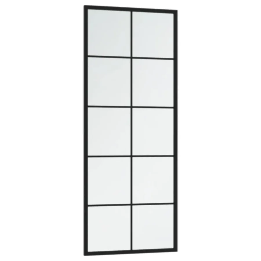 Miroirs muraux 2 pcs noir 100x40 cm métal - 3
