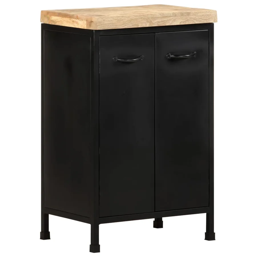 Buffet 47x35x76 cm Bois de manguier brut - 12
