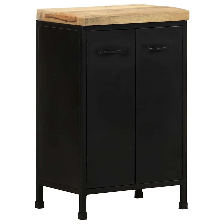 Buffet 47x35x76 cm Bois de manguier brut - 13