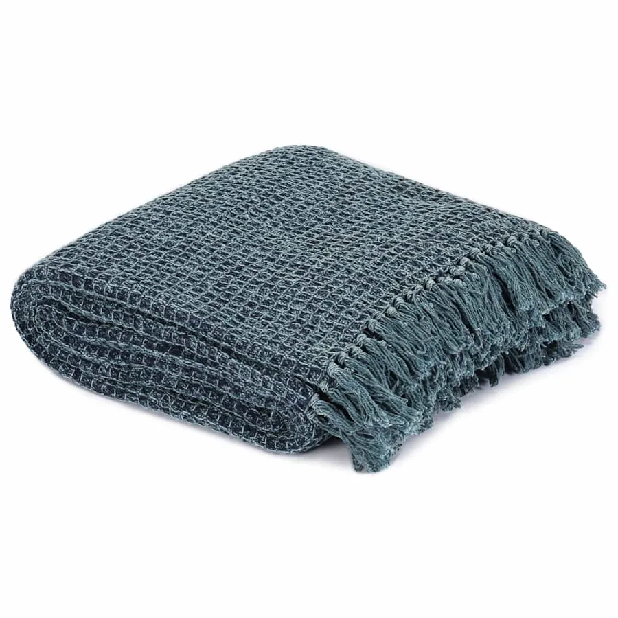 Couverture en coton 125 x 150 cm Bleu indigo - 2