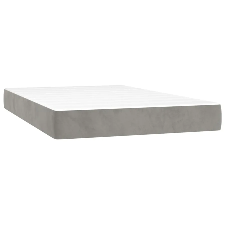 Matelas de lit à ressorts ensachés fermeté moyenne Gris clair 120x200x20 cm - 2