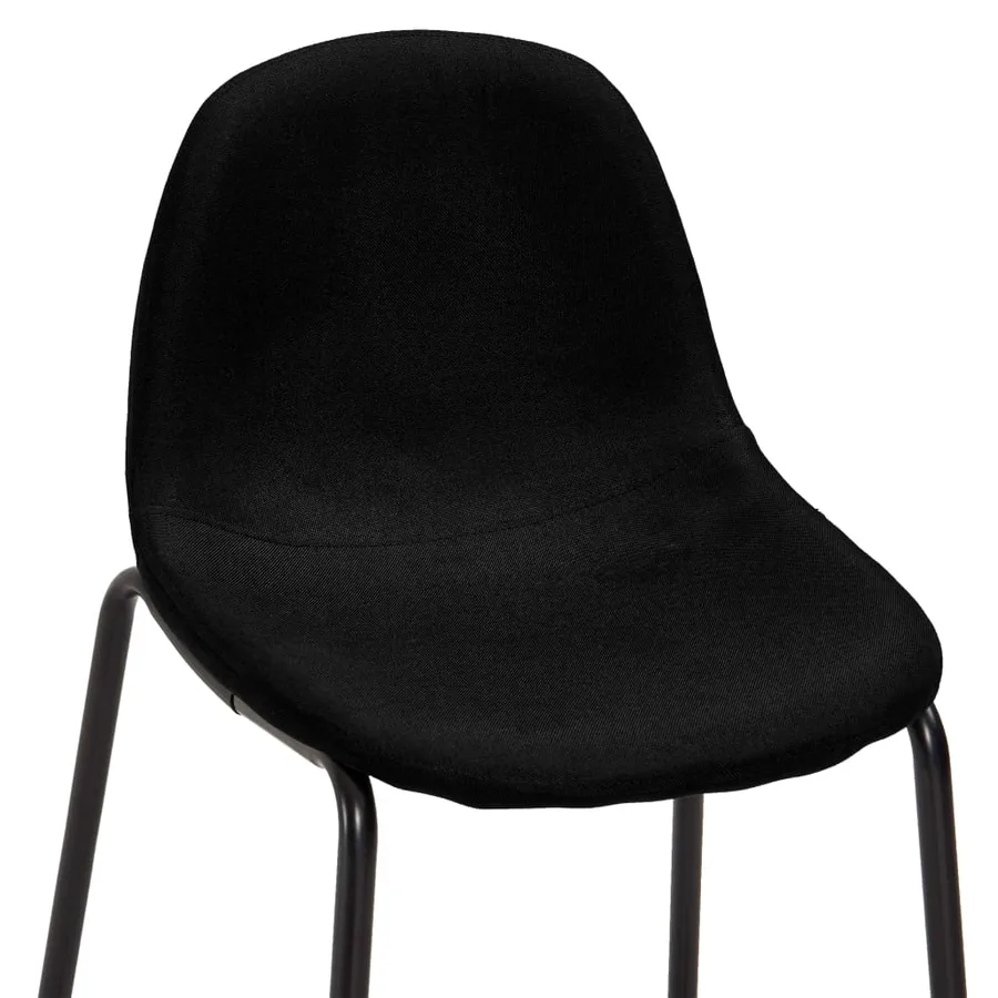 Chaises de bar lot de 4 noir tissu - 6