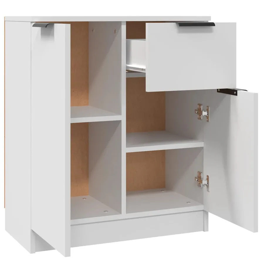 Buffet Blanc 60x30x70 cm Bois d'ingénierie - 7