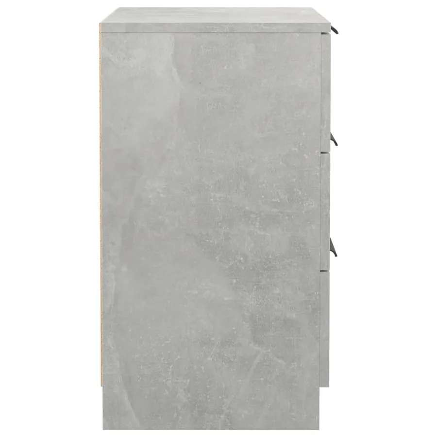 Tables de chevet 2 pcs Gris béton 40x36x65 cm - 7