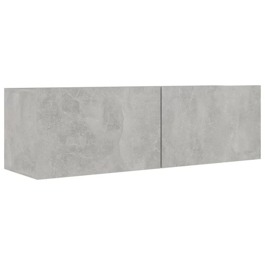 Ensemble de meubles TV 4 pcs Gris béton Bois d'ingénierie - 3