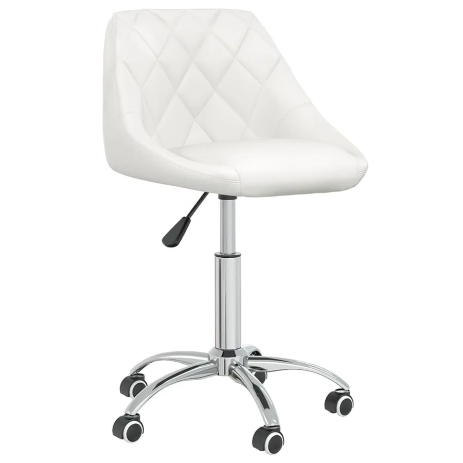 Chaises pivotantes à manger lot de 6 blanc similicuir - 2