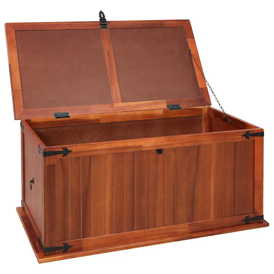 Coffre de rangement 79x34x32 cm Bois d'acacia solide - 6