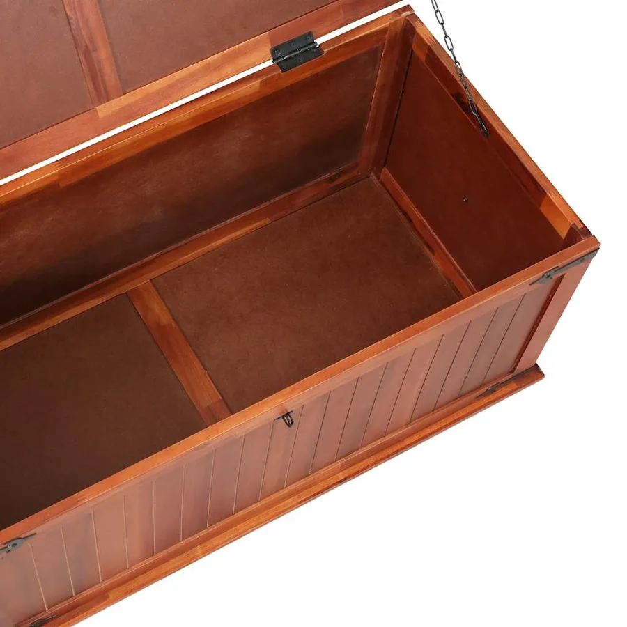Coffre de rangement 79x34x32 cm Bois d'acacia solide - 8