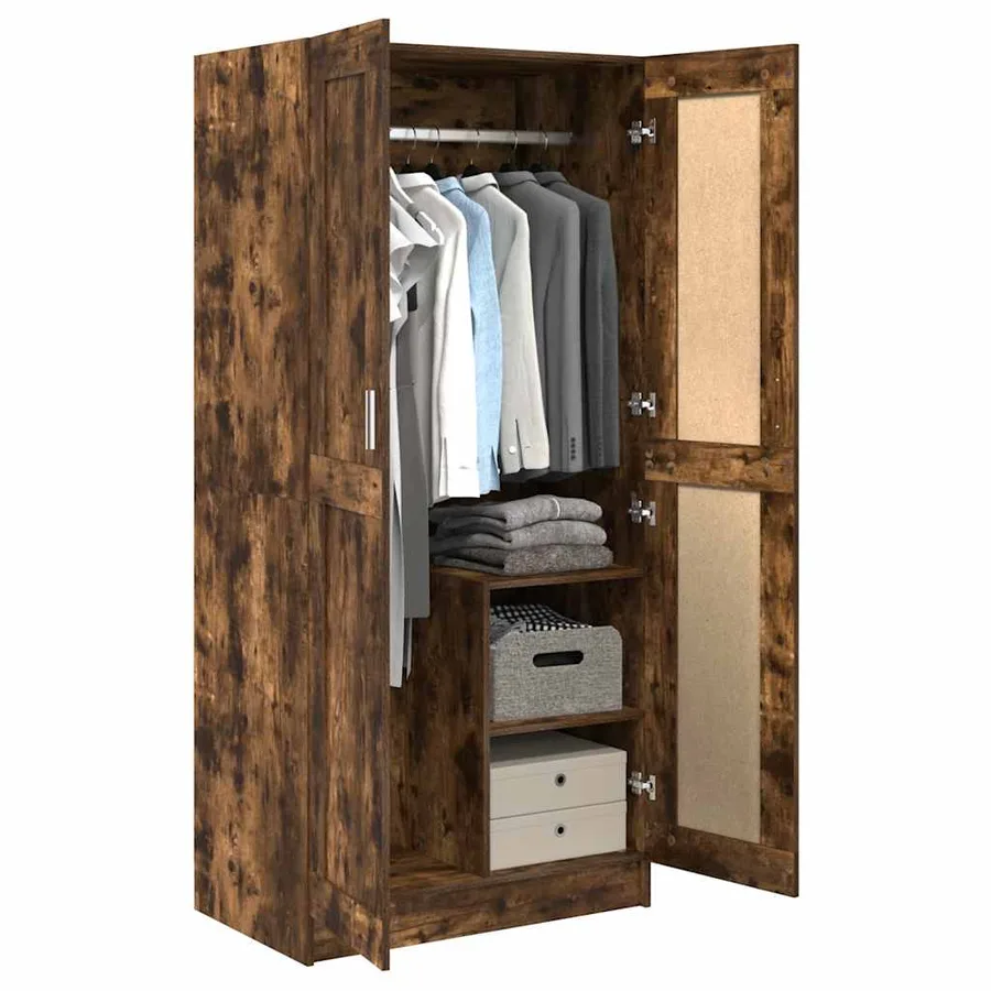 Garde-robe Chêne fumé 82,5x51,5x180 cm Bois d'ingénierie - 4