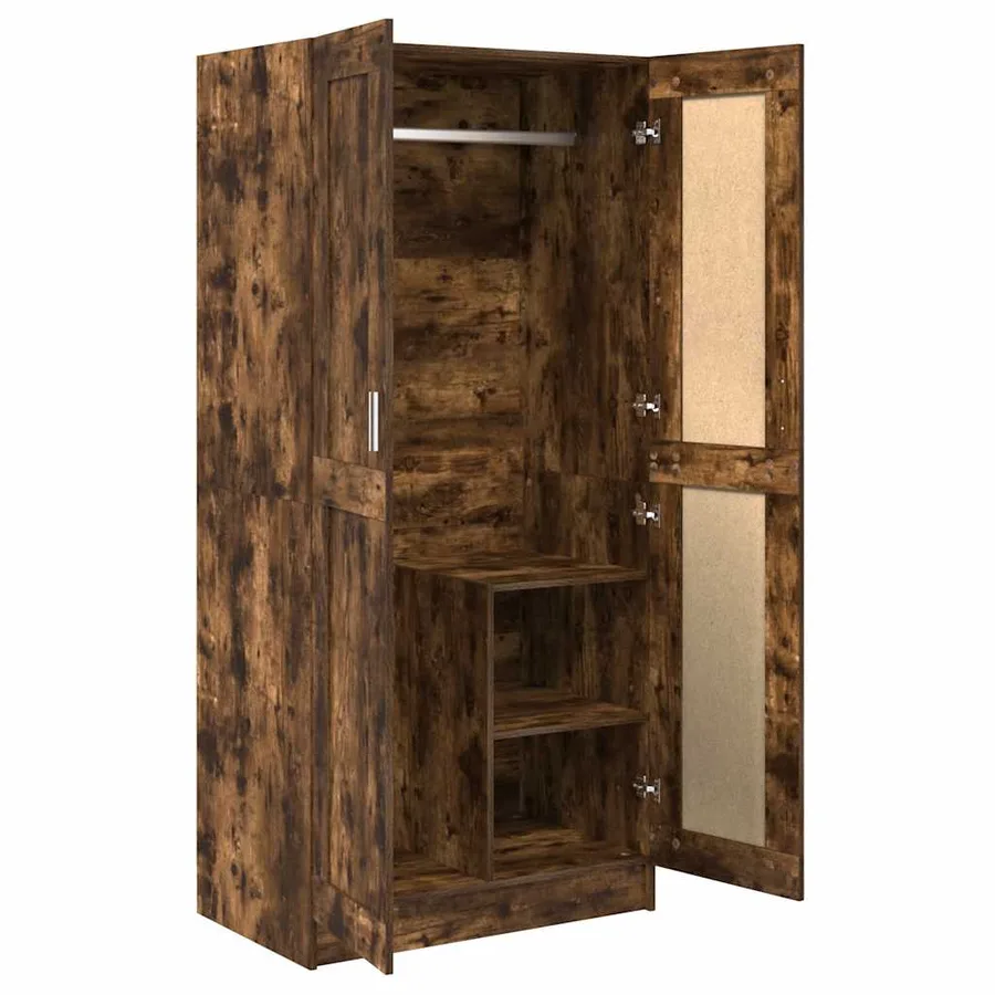 Garde-robe Chêne fumé 82,5x51,5x180 cm Bois d'ingénierie - 5