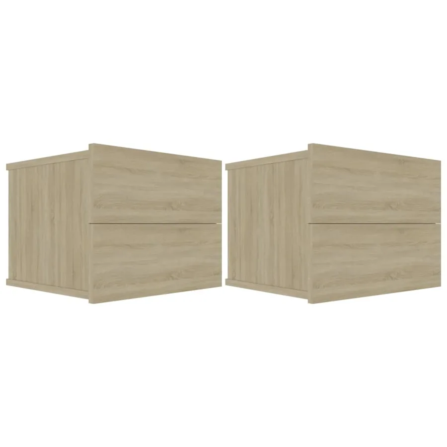 Tables de chevet 2 pcs Chêne sonoma 40x30x30 cm Bois ingénierie - 2