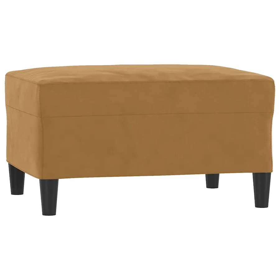 Repose-pied Marron 70x55x41 cm Velours - 2