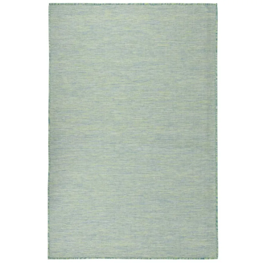 Tapis à tissage plat d'extérieur 120x170 cm Turquoise