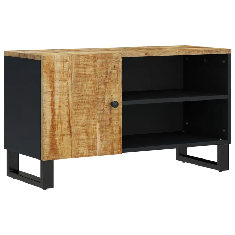 Meuble TV 80x33x46 cm bois de manguier et d'ingénierie - 13