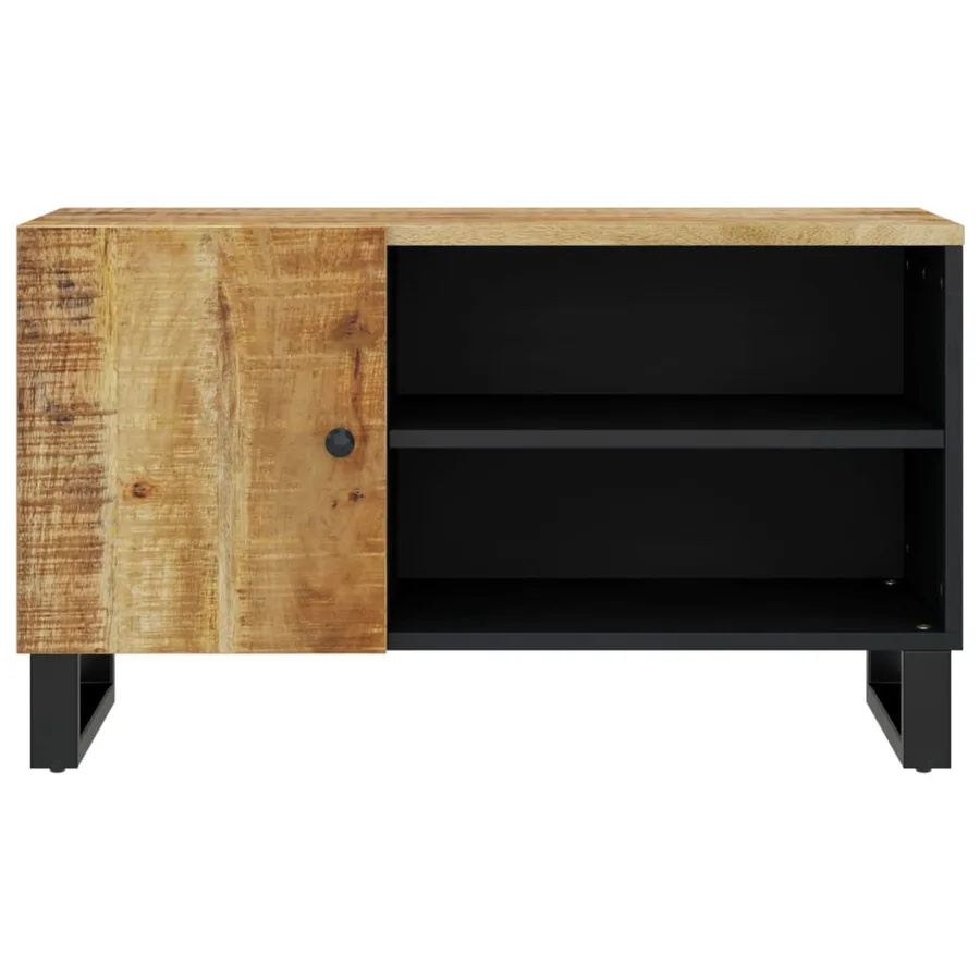 Meuble TV 80x33x46 cm bois de manguier et d'ingénierie - 5
