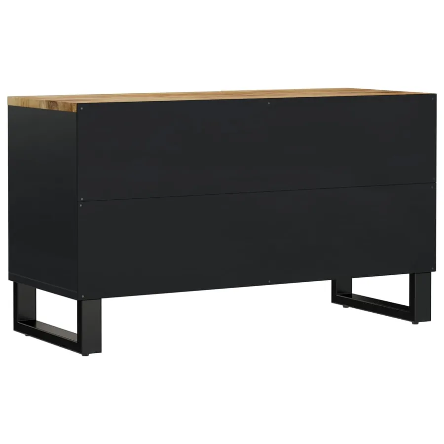 Meuble TV 80x33x46 cm bois de manguier et d'ingénierie - 6