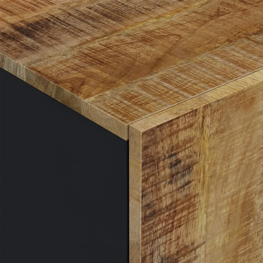 Meuble TV 80x33x46 cm bois de manguier et d'ingénierie - 7