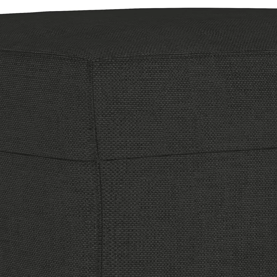 Banc Noir 100x35x41 cm Tissu - 5