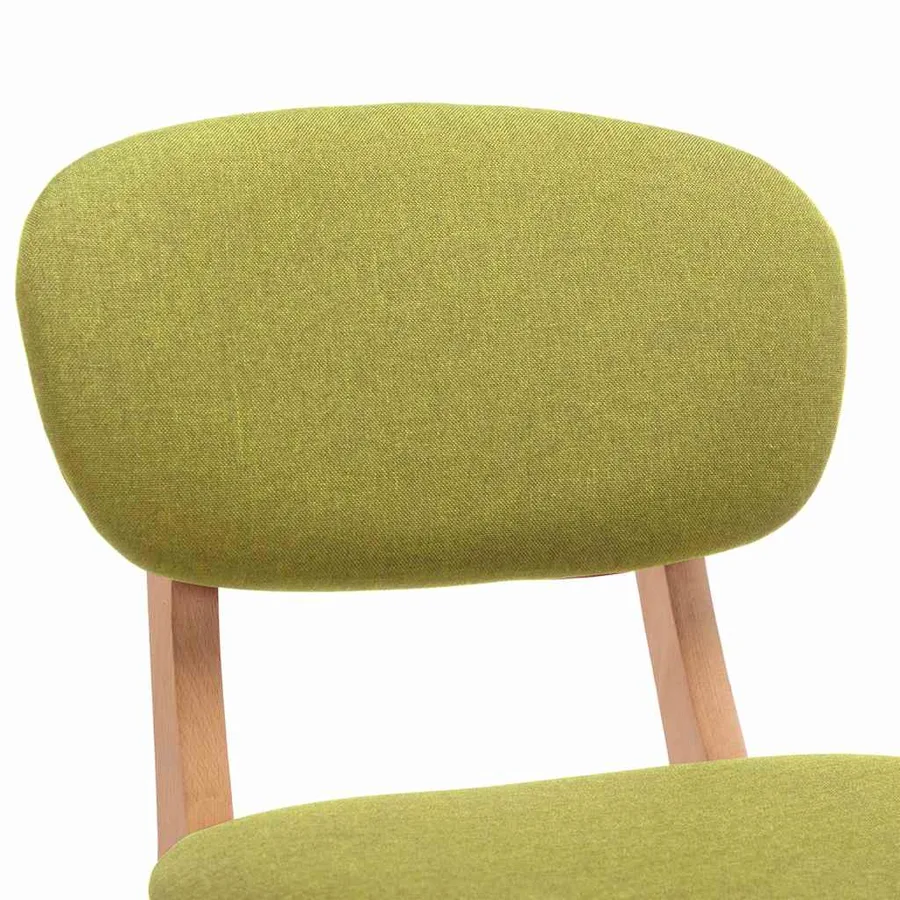 Tabourets de bar lot de 2 vert tissu - 6
