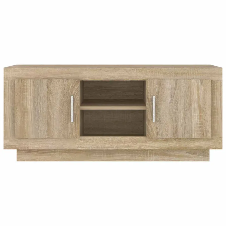 Meuble TV chêne sonoma 102x35x45 cm bois d'ingénierie - 5
