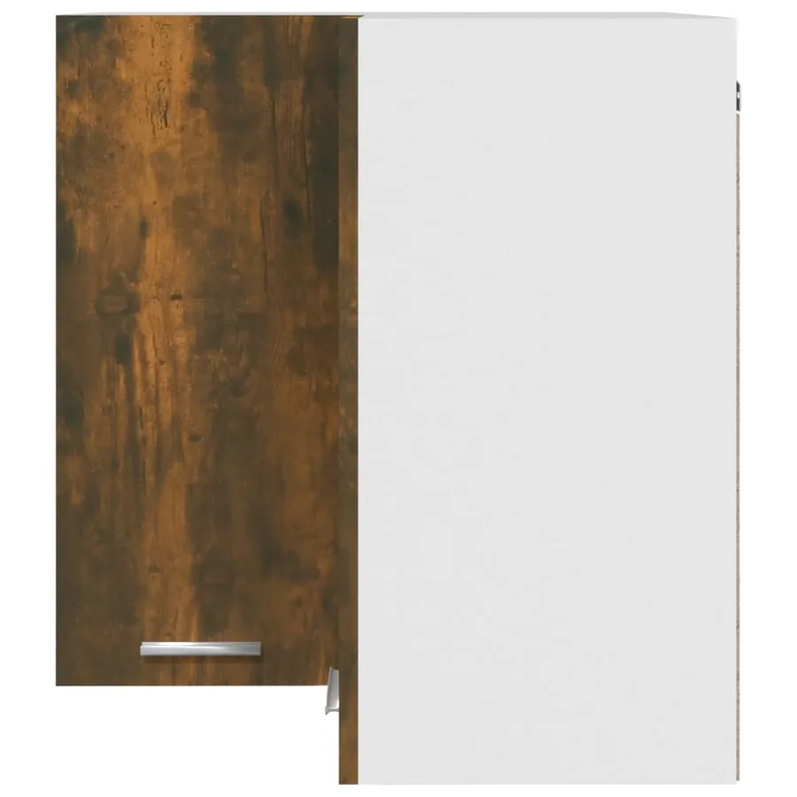 Armoire d'angle suspendue "Lyon" Chêne fumé 57 x 57 x 60 cm Bois d'ingénierie - 5