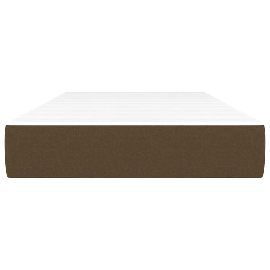 Matelas de lit à ressorts ensachés fermeté moyenne Marron foncé 100x200x20 cm - 3