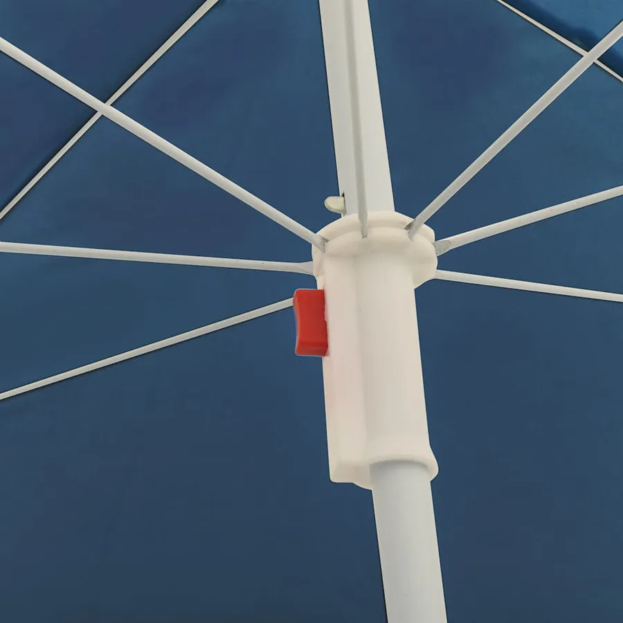 Parasol de jardin avec mât en acier bleu 180 cm - 4
