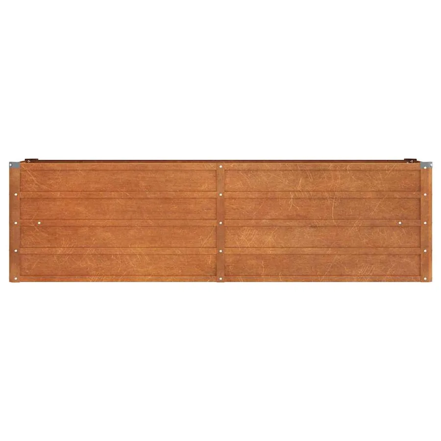 Lit surélevé de jardin rouillé 160x40x45 cm acier corten - 4