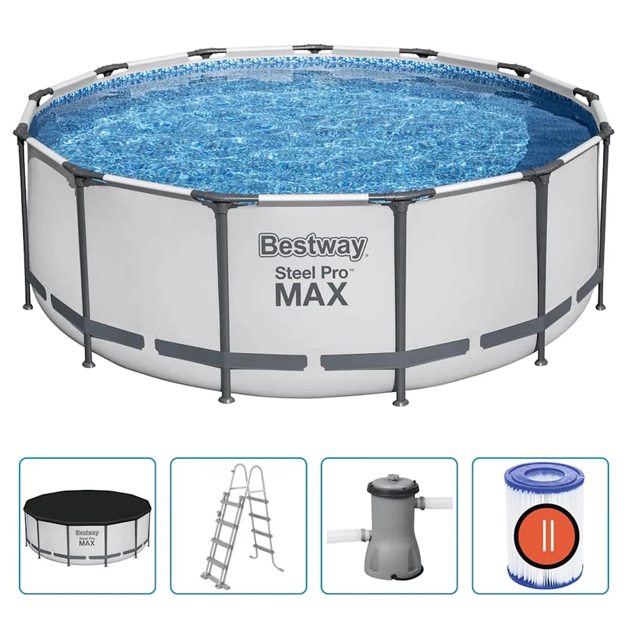 Bestway Ensemble de piscine ronde Steel Pro MAX 396x122 cm - 2