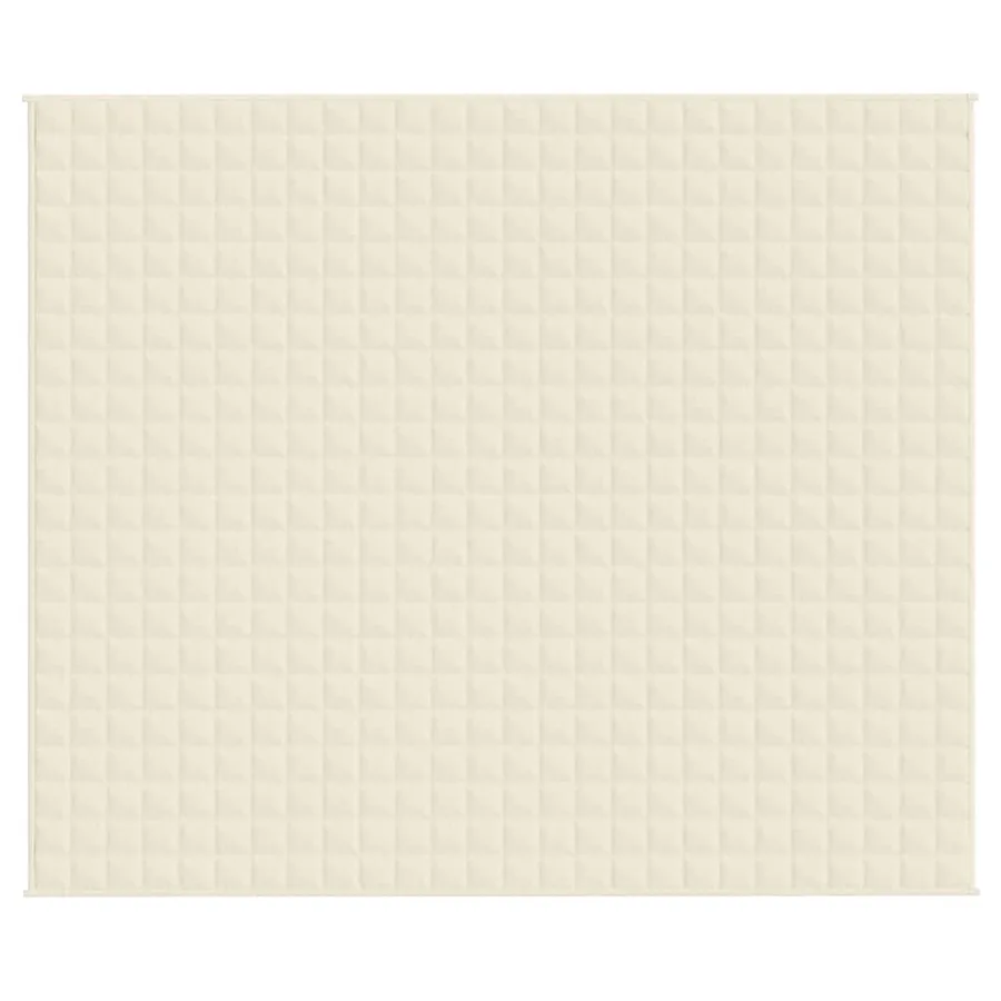 Couverture lestée Crème clair 220x260 cm 15 kg Tissu - 3