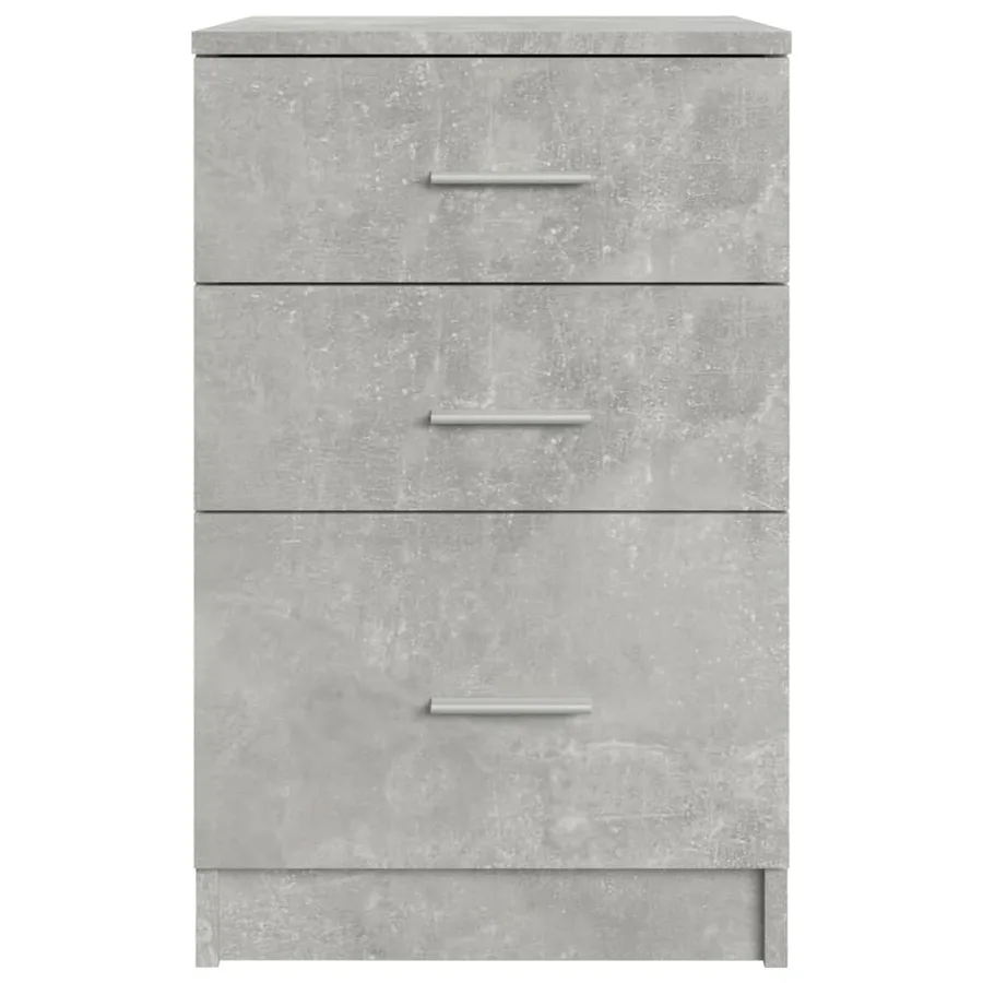 Table de chevet Gris béton 40x40x63 cm bois d’ingénierie - 6