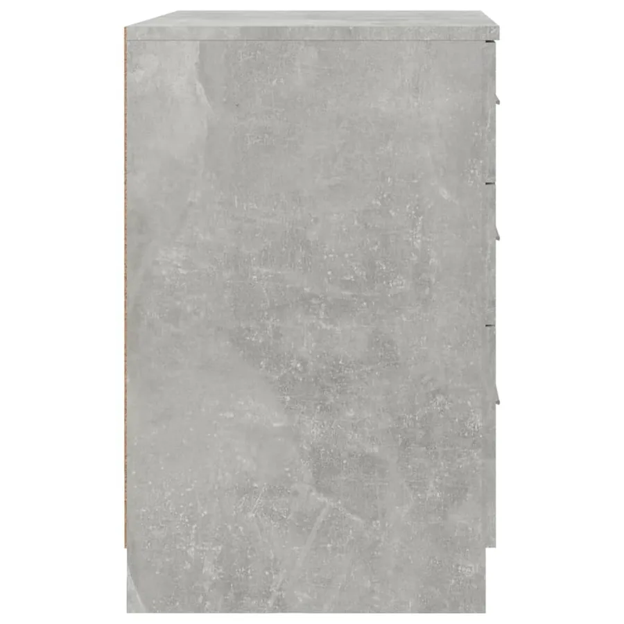 Table de chevet Gris béton 40x40x63 cm bois d’ingénierie - 7