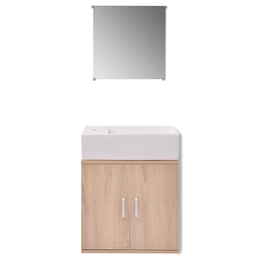 Meubles de salle de bains trois pièces Beige - 3