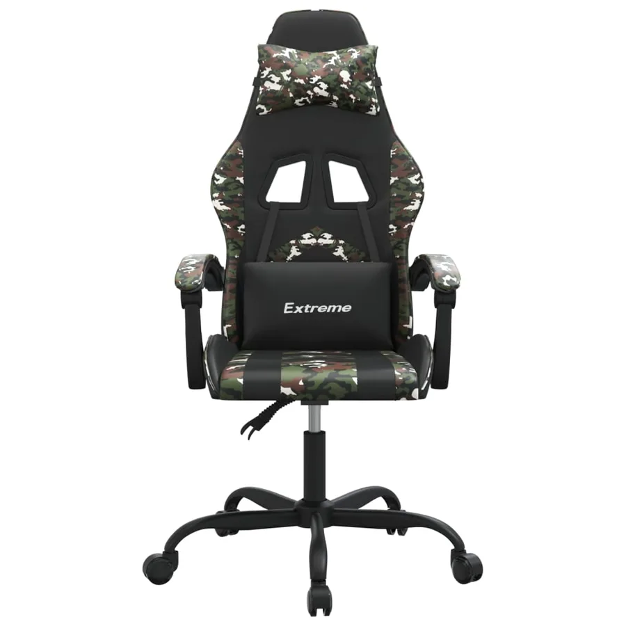 Chaise de jeu pivotante Noir et camouflage Similicuir - 3
