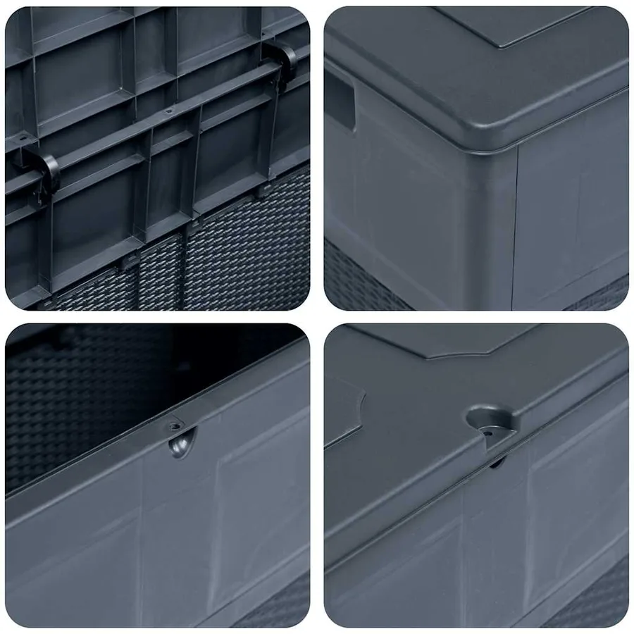Boîte de rangement de jardin 320 L Anthracite - 7