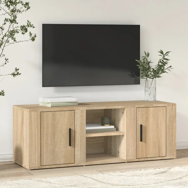 Meuble TV Chêne sonoma 100x31,5x35 cm Bois d'ingénierie