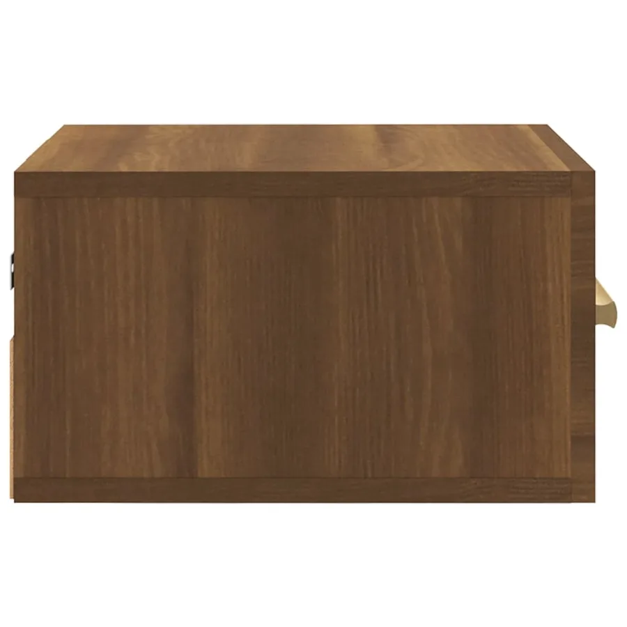 Table de chevet murale chêne marron 35x35x20 cm - 6